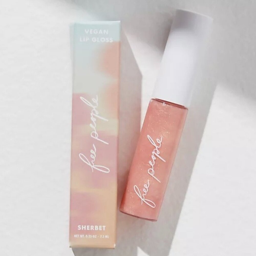 Free People Sherbet Vegan Lip Gloss — Peach Pink Shine